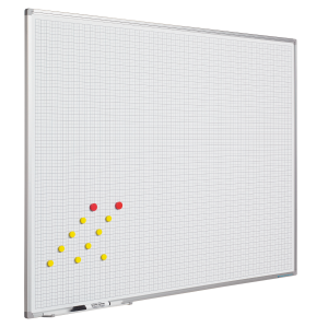 Whiteboardtavla med rutnät