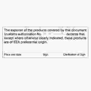 Exportstämpel (engelsk)
