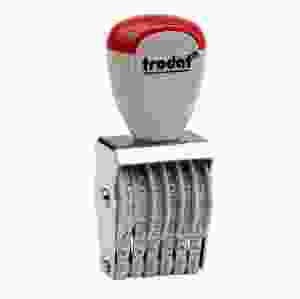 Sifferbandstämpel, 6 band (siffror)