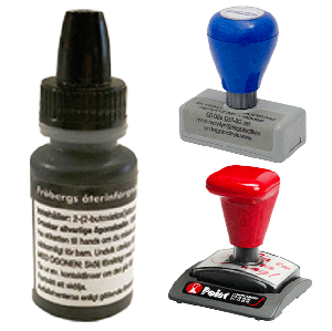 Återinfärgningsfärg för självfärgande stämplar