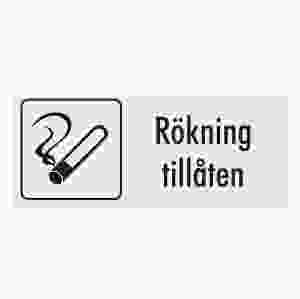 Rökning tillåten (skylt)