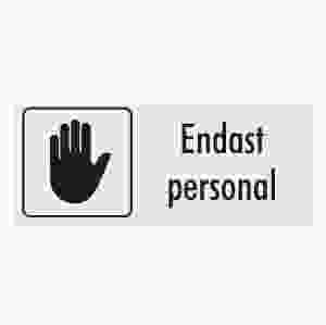 Endast personal (skylt)