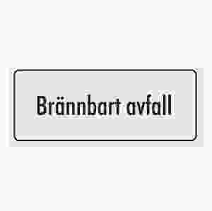 Brännbart avfall (skylt)