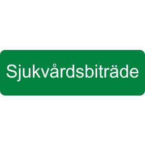Yrkesbricka Sjukvårdsbiträde