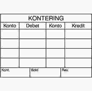 Konteringsstämpel, K1, 64x45mm