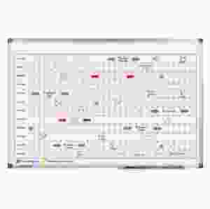 Legamaster årsplaneringstavla, vågrät månadsindelning