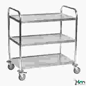 Rostfri vagn 3-plan XL