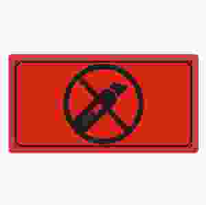 Emballageetikett "EJ KNIV-SYMBOL"