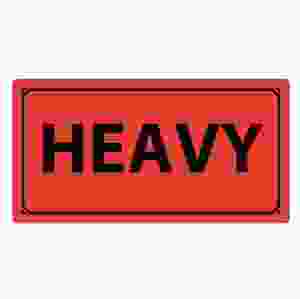 Emballageetikett "HEAVY"