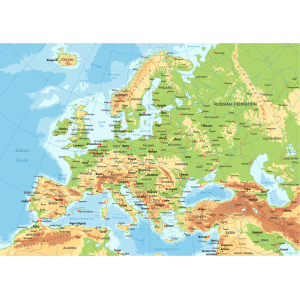 Whiteboard Karta Europa 100 x 140 cm