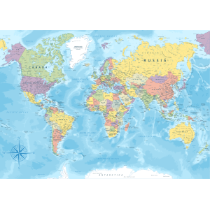 Whiteboard Karta Världen 100 x 140 cm