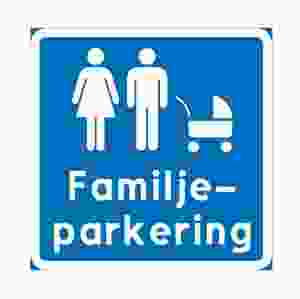 Parkeringsskylt Familjeparkering