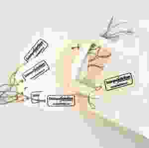 Håletikett med hampsnöre 80x50mm