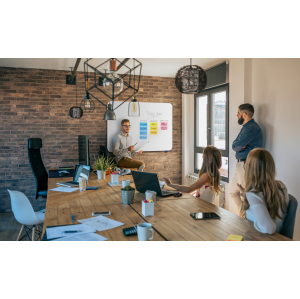 Ramlös Whiteboard med rundade hörn