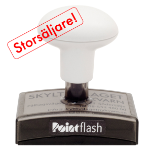 Pointflash självfärgande stämpel med egen text