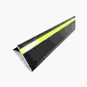 Självlysande aluprofil för trappa, svart