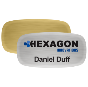 Namnbricka i metall, TV-format med 4-färgstryck