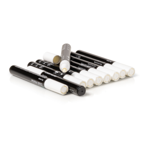 Pennor för glass board vita, 10-pack